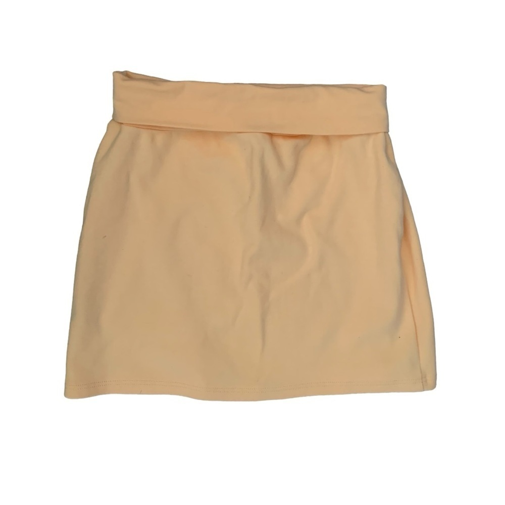 American Apparel XS creamsicle orange mini skirt fold down waist​​​